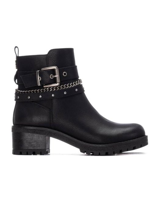 Xti Black Ankle Booties Refresh Collection By