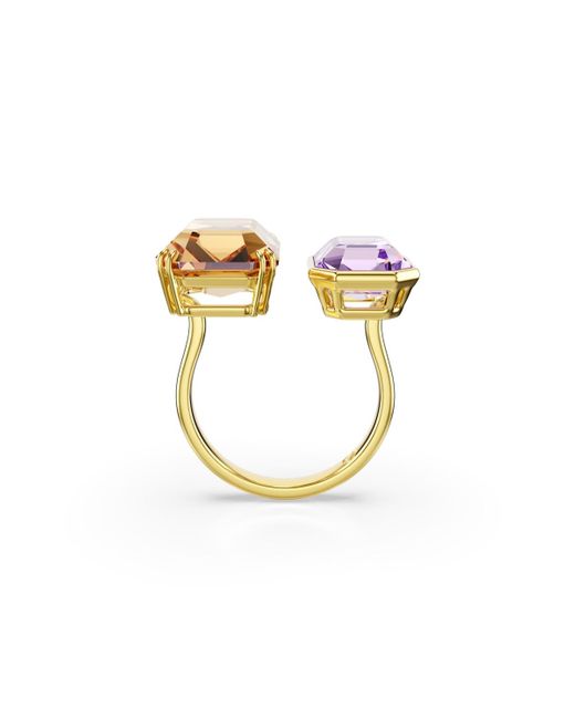 Swarovski White Millenia Gold-tone Plated Open Ring
