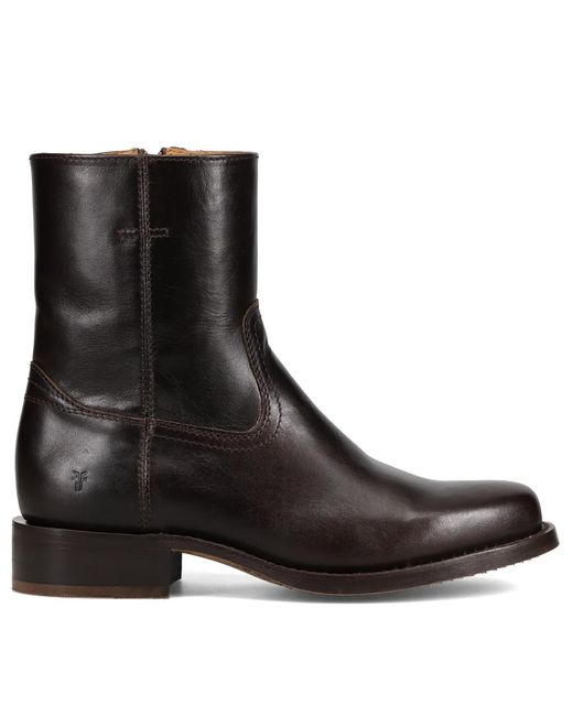 Frye Black Campus Inside Round-toe Ankle Boots for men