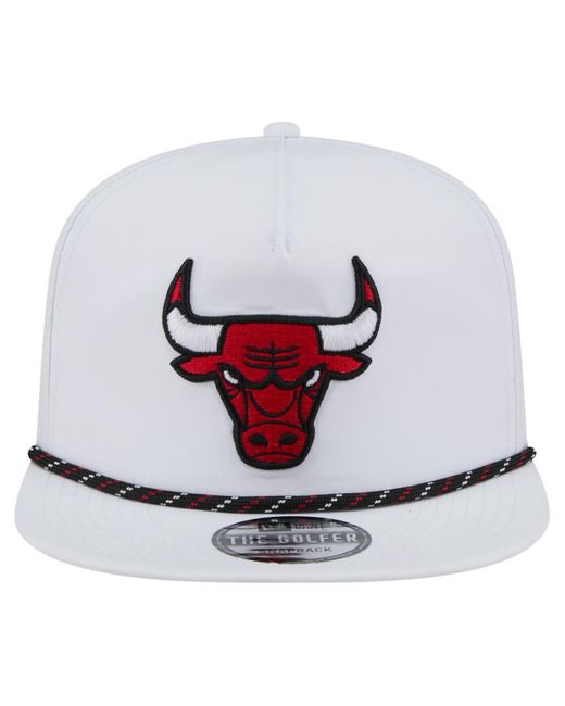 KTZ White Chicago Bulls Performance Rope Golfer Adjustable Hat for men