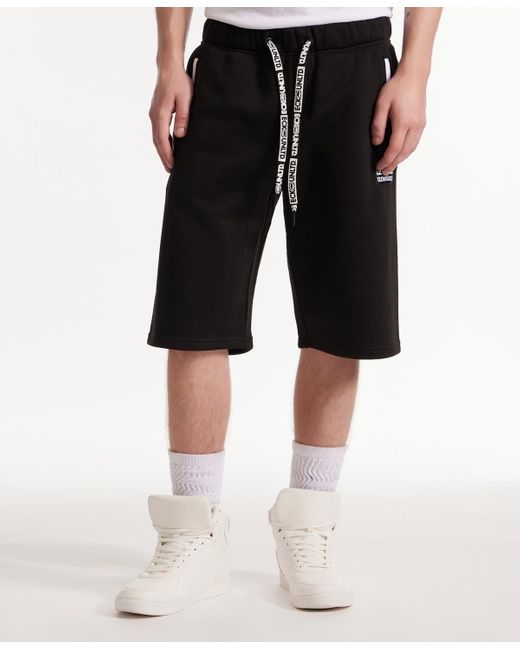 Ecko' Unltd Black Dynamic Fleece Shorts for men