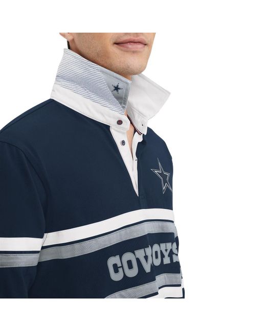 Tommy Hilfiger Blue Dallas Cowboys Cory Varsity Rugby Long Sleeve T-shirt for men