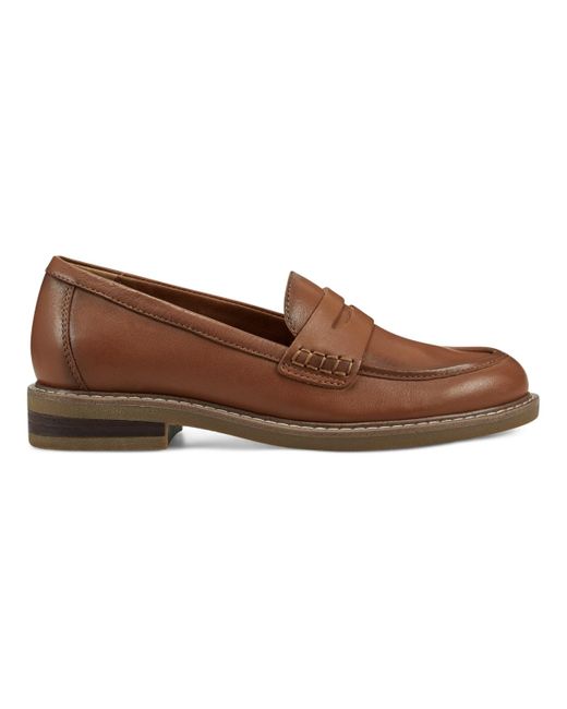 Earth Brown Javas Slip-on Penny Loafers