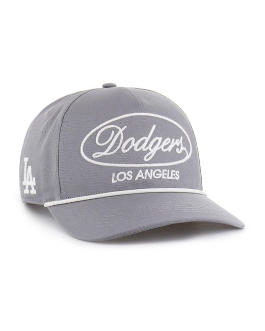 '47 Gray Los Angeles Dodgers Foundational Hitch Adjustable Hat for men