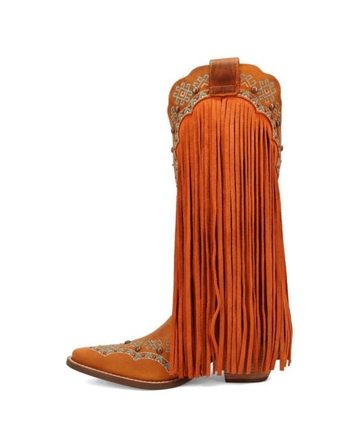Dingo Orange Tequila Sunrise Suede Boot