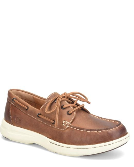 Born Brown Mariner Eye Boat Shoe for men