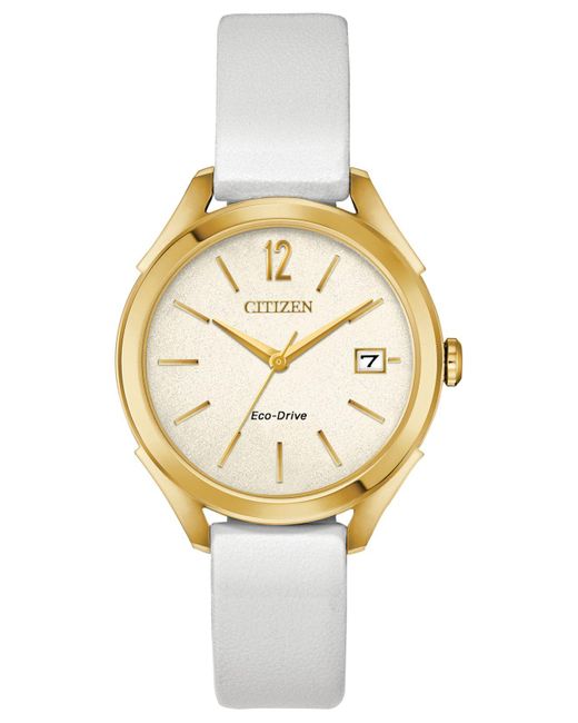 citizen white ceramic watch