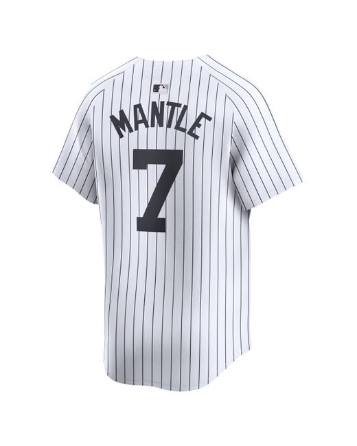 Nike White Mickey Mantle New York Yankees Home Limited Player Jersey for men