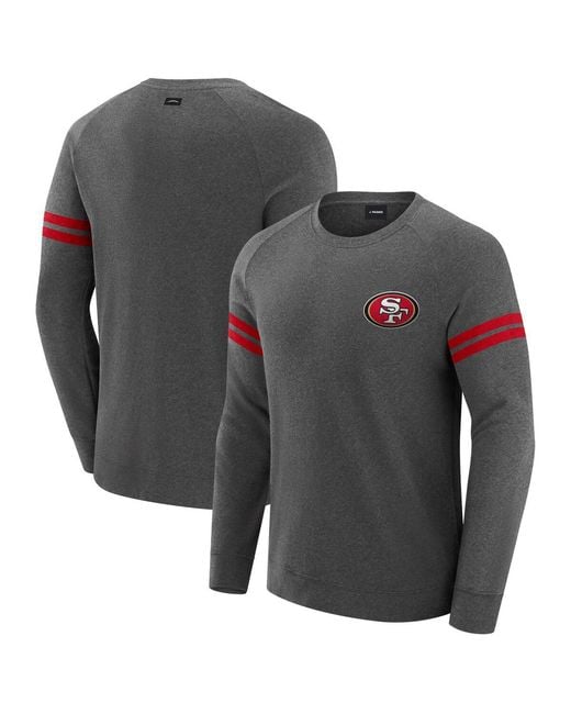 J. Palmer Gray San Francisco 49ers Players Lounge Raglan Tri-blend Sweatshirt for men