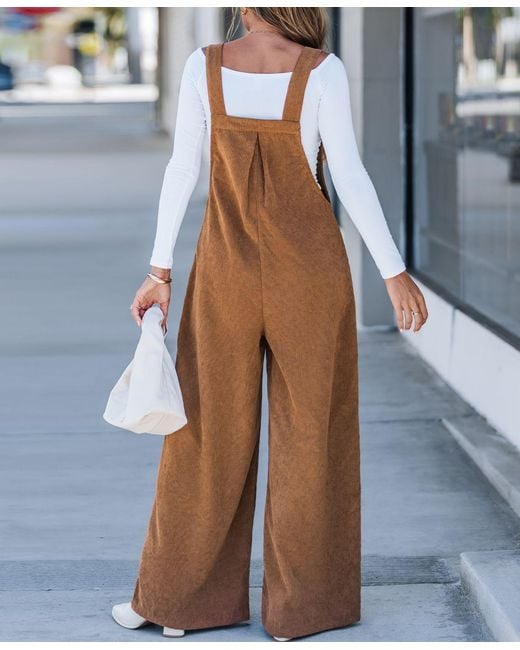 CUPSHE Brown Fireside Fun Jumpsuit