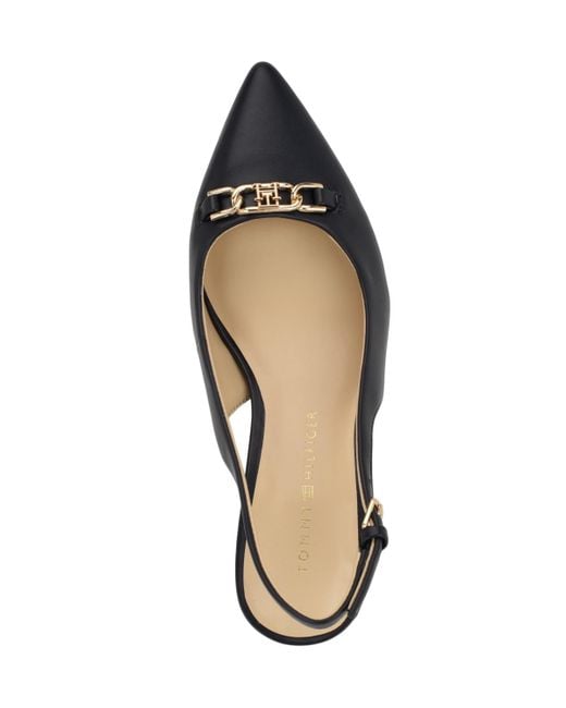 Tommy Hilfiger Blue Tienna Slingback Pointed Toe Pumps
