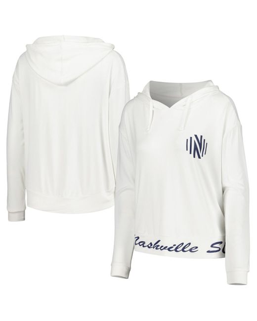 Concepts Sport White Nashville Sc Accord Hoodie Long Sleeve Top