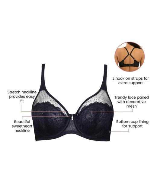 Parfait Luxlacy Unlined Wired Bra in Black | Lyst