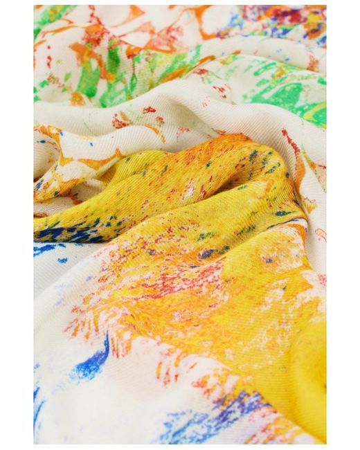 Desigual White Rectangular Foulard Lacroix