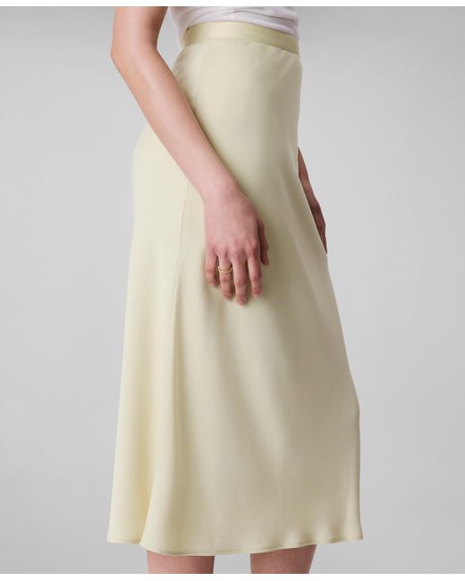 Calvin Klein Natural Logo-waist Pull-on Midi Skirt