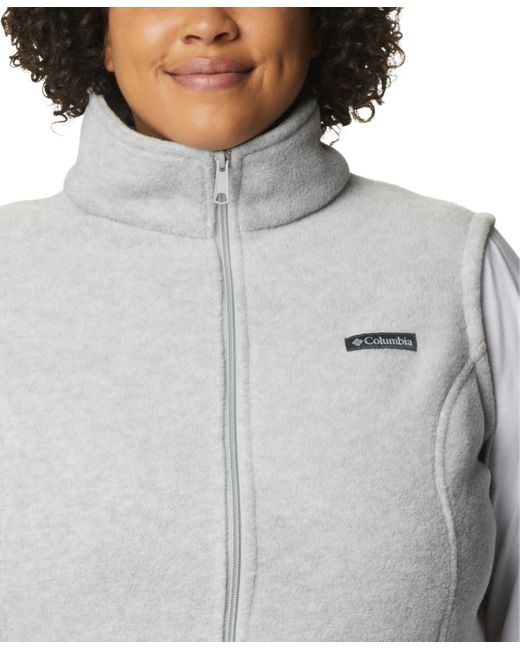 Columbia Gray Plus Size Benton Springs Fleece Vest