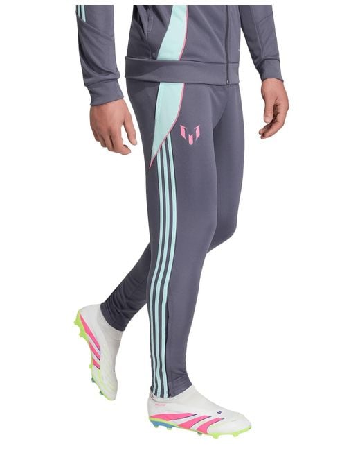 Adidas Blue Messi Pull-on Track Pants for men