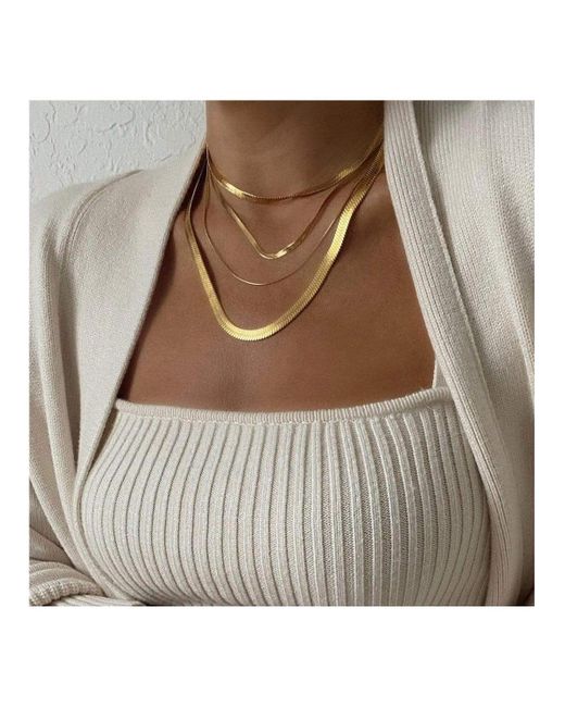 Ellie Vail White Cassia Double Chain Necklace