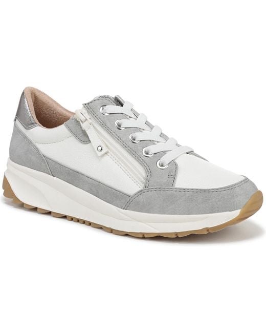 Naturalizer White Jace Lace-up Sneakers