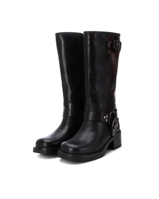 Xti Black Biker Boots By