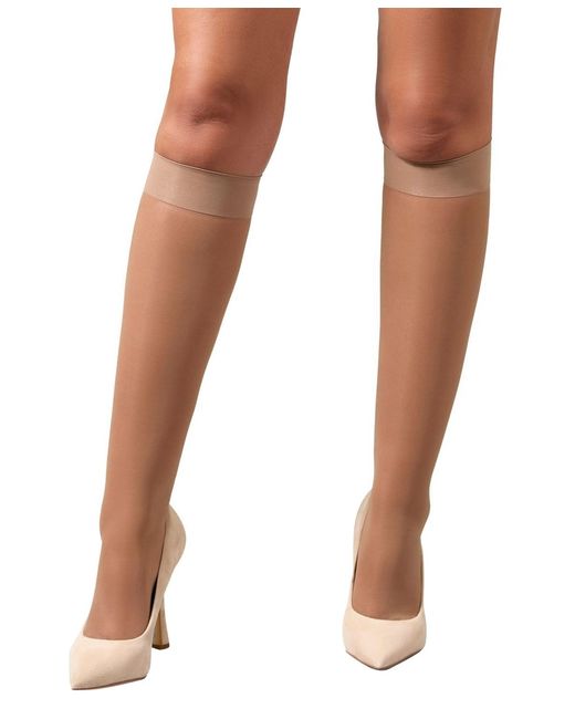 Memoi Natural Light Support Knee Highs