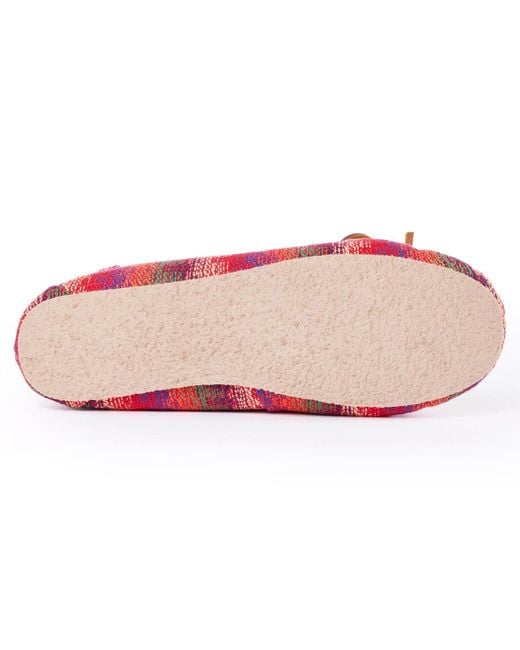 Minnetonka Pink Cally Patterned Slippers