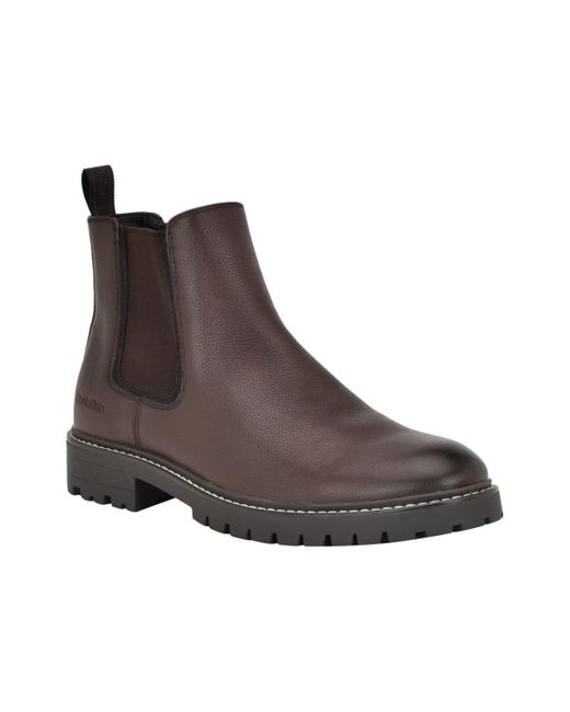 Calvin Klein Brown Letrel Chelsea Boot for men