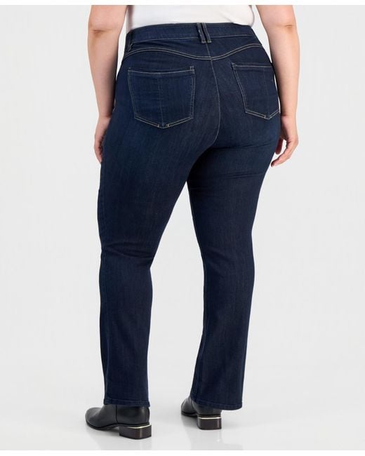 Democracy Blue Trendy Plus Size Absolution Itty Bitty Bootcut Jeans