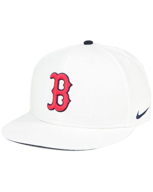 Nike Boston Red Sox White Ripstop Snapback Cap for men