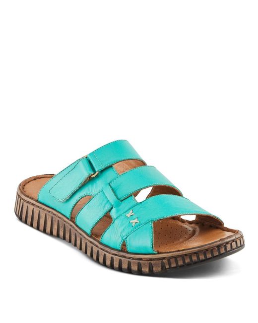 Spring Step Blue Olly Slides