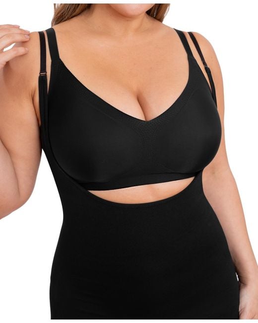 Shapermint Essentials Black Open Bust Shaper Cami 73001