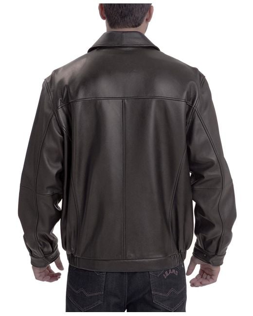 BGSD Black Men Derrick Leather Bomber Jacket for men