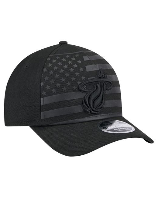 KTZ Gray Miami Heat Game Day Flag A-frame 9forty Adjustable Hat for men