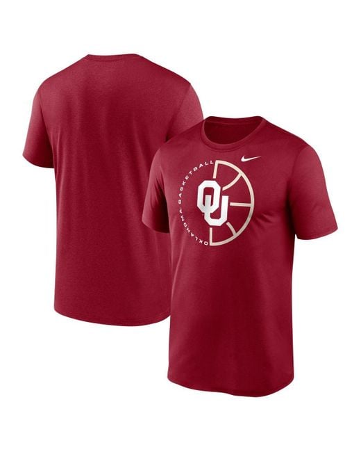 Nike Red Oklahoma Sooners Legend Basketball Icon Performance T-shirt for men