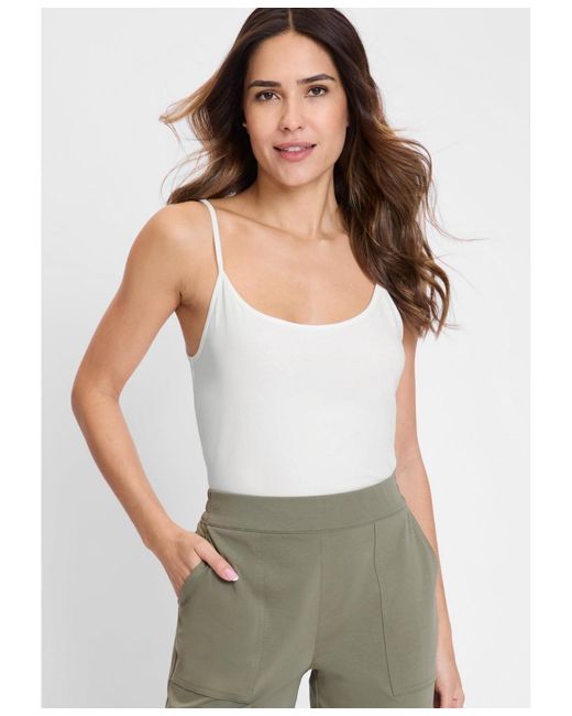 Olsen Gray Spaghetti Tank Top