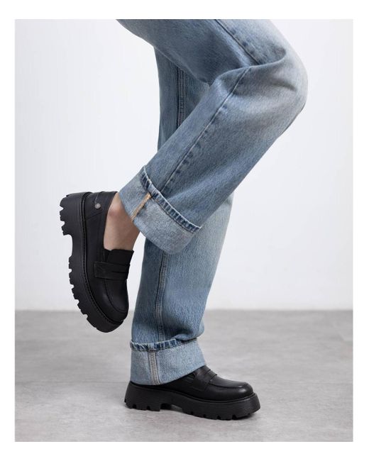 Xti Black Casual Penny Loafers Refresh Collection By