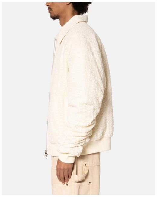 MNML Natural Crochet Bomber Jacket for men