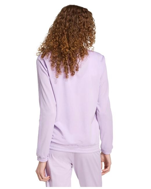 Adidas Purple 3-stripe Tricot Track Jacket