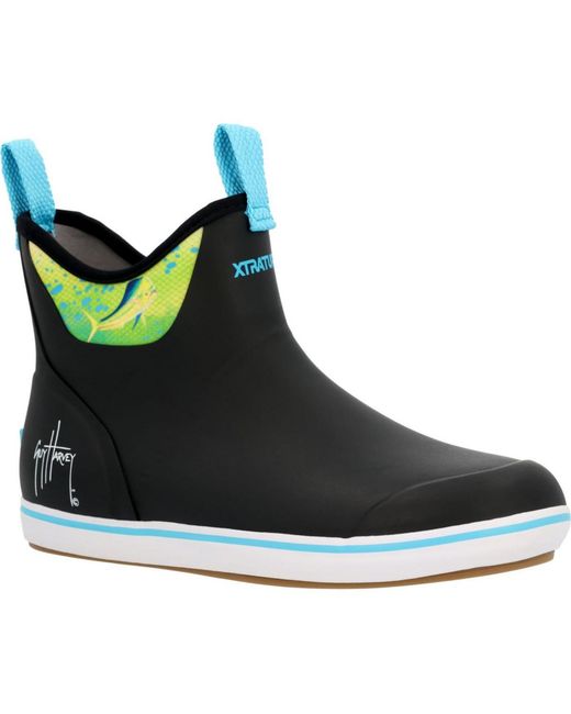 XtraTuf Black Guy Harvey Ankle Deck Boot