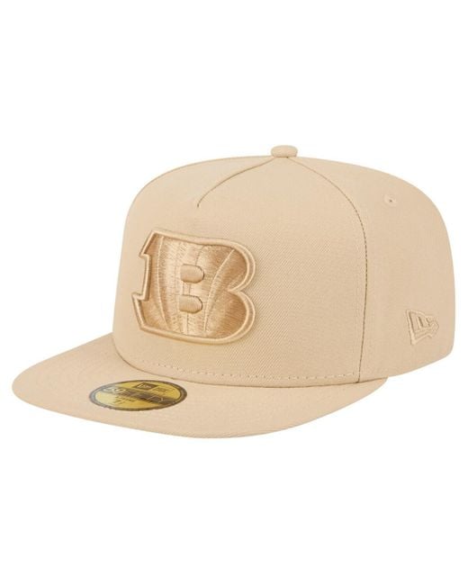 KTZ Natural Â Cincinnati Bengals Color Pack A-frame 59fifty Fitted Hat for men