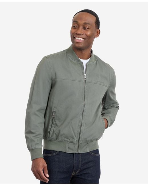 Tommy Hilfiger Gray Collared Bomber Jacket for men