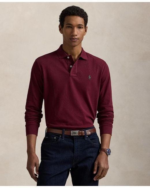 Polo Ralph Lauren Red Classic-fit Stretch Mesh Polo Shirt for men
