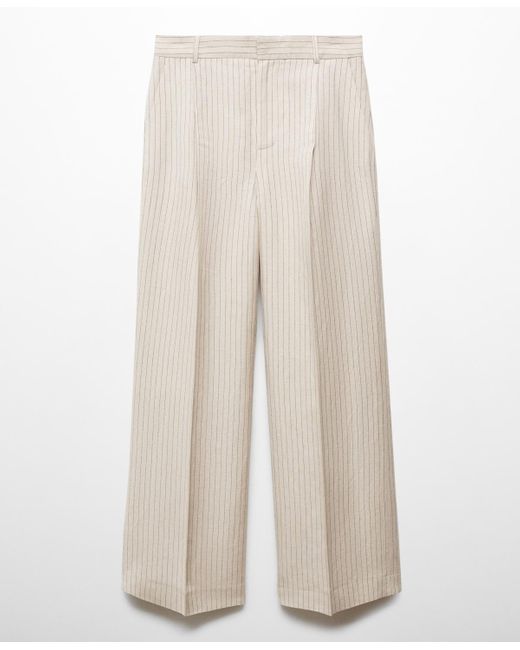 Mango Natural Striped Suit Pants
