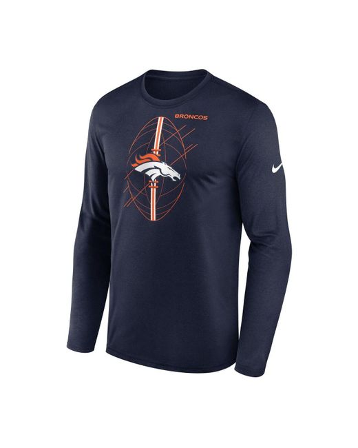 Nike Men's Navy Denver Broncos Icon Legend Performance T-shirt