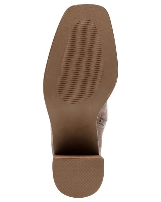 Dolce Vita Brown Flapper Knee-high Block-heel Dress Boots