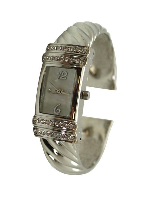 Olivia Pratt Metallic Square And Thin Face Bangle Watch