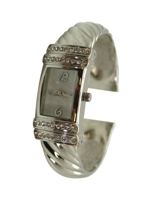 Olivia Pratt Metallic Square And Thin Face Bangle Watch