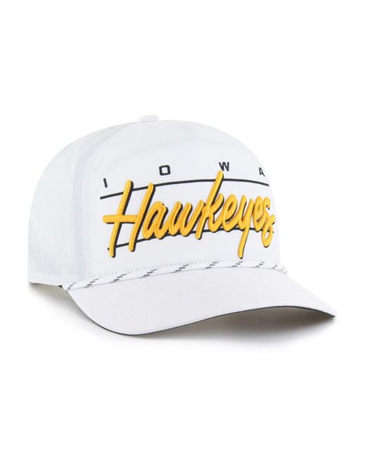 '47 White Iowa Hawkeyes Condor Hitch Brrrâ° Adjustable Hat for men