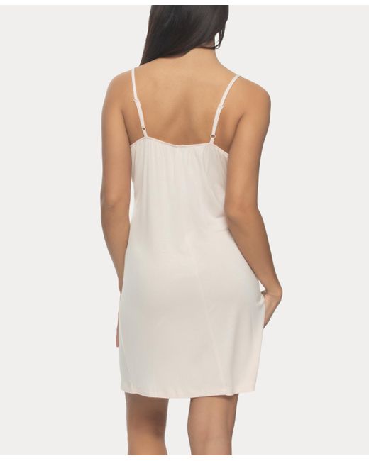 Felina Natural Elysees Sleeveless Satin V-neck Chemise