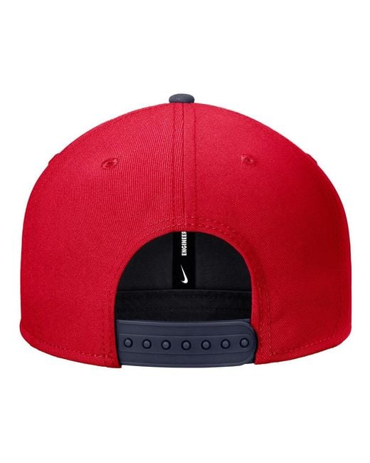 Nike Red Uconn Huskies Script Pro Dri-fit Snapback Hat for men
